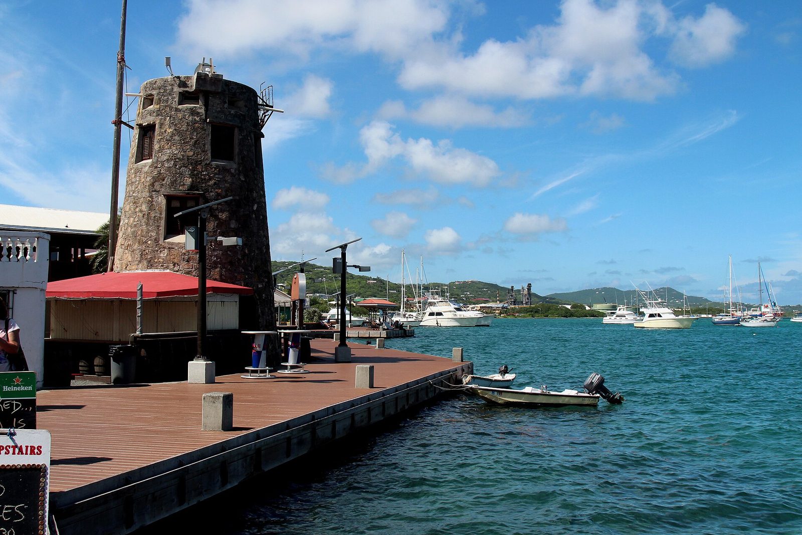 The boardwalk and harbor at Christiansted, St. Croix