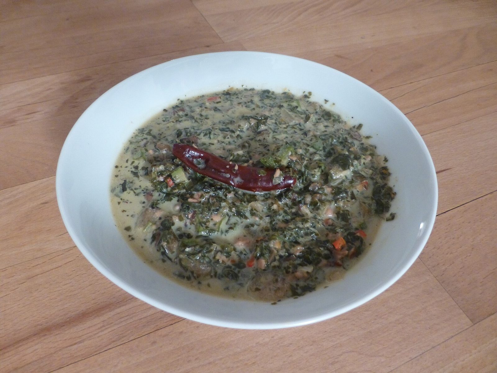 A bowl of callaloo