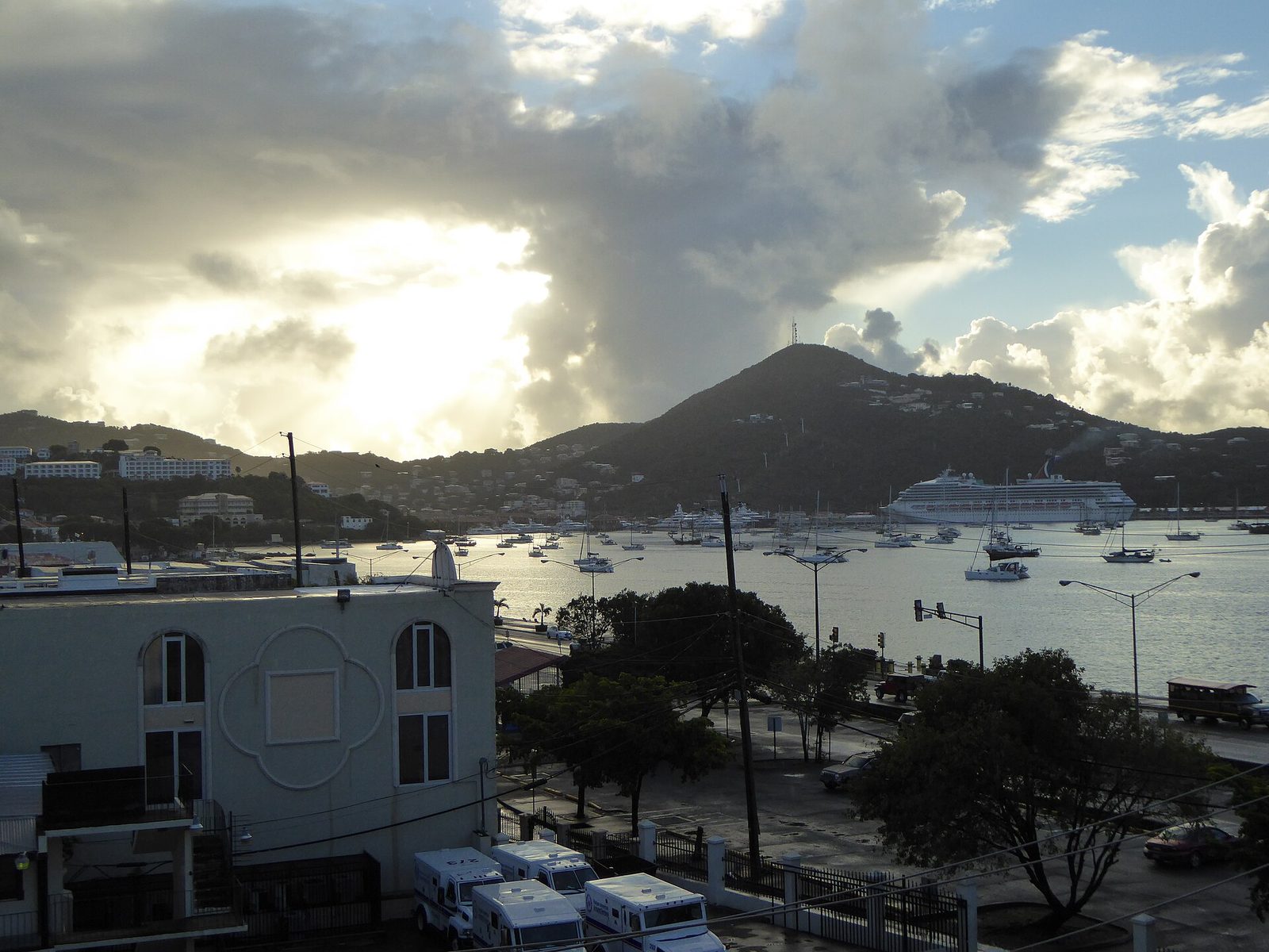 Charlotte Amalie — view to cruise ship harbor