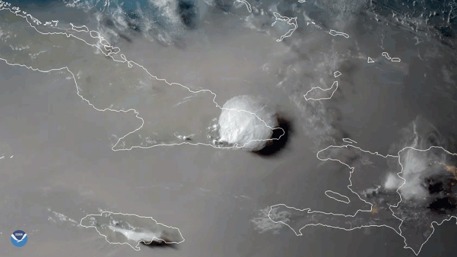 Saharan Air Layer Leaves Cuban Storm in the Dust (NESDIS 2020-06-25)